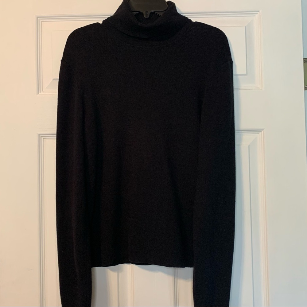 VINTAGE Eddie Bauer Turtleneck Black Knit Sweater Size L